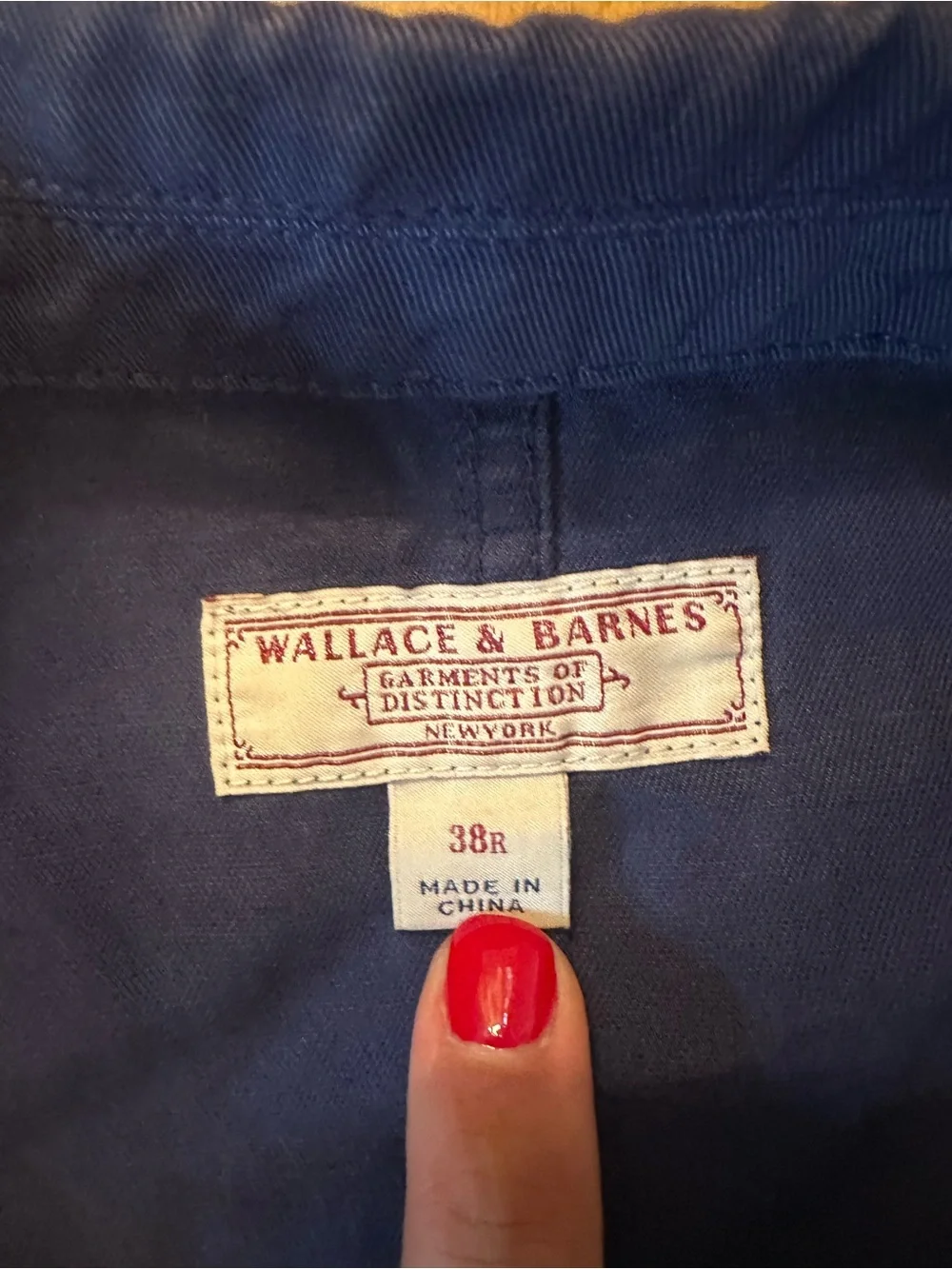 J. Crew Wallace & Barnes blue lightweight twill chore jacket, 38R